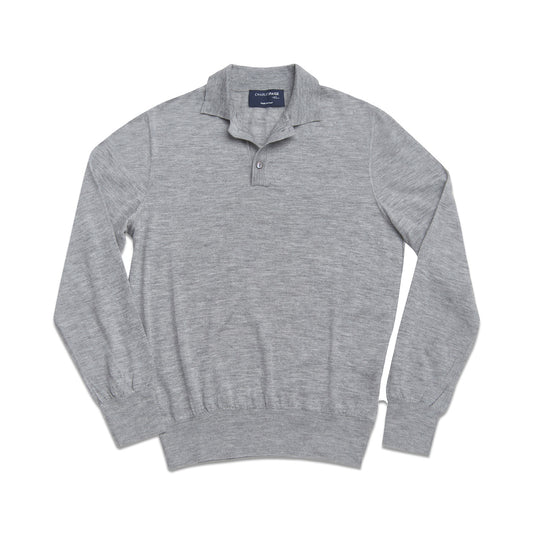 LONG SLEEVE KNIT POLO