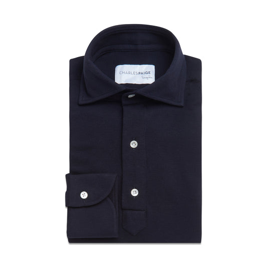 NAVY JERSEY POPOVER