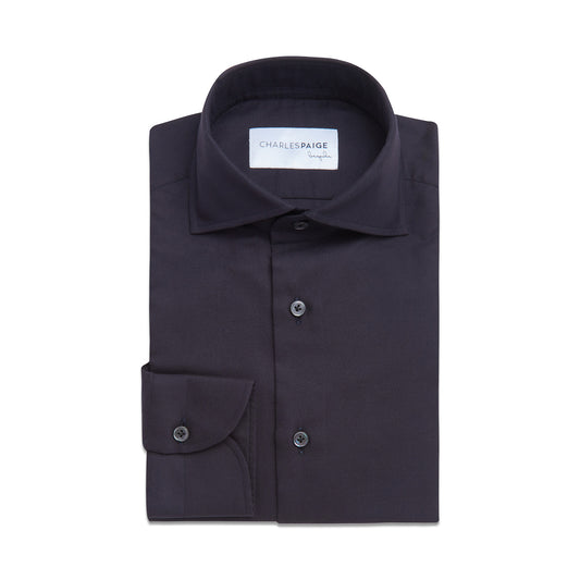 NAVY POPLIN SHIRT